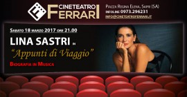 Lina Sastri sul palco del Cineteatro Ferrari con i suoi 'Appunti di Viaggio'