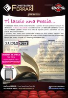 Il Cineteatro Ferrari lancia l'iniziativa 'Ti lascio una poesia'