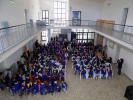 Orazio Cerino in scena con la favola 'I Musicanti di Brema' per i piccoli alunni del T. Gaza (FOTO)