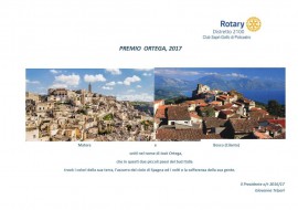 A Matera l'edizione 2017 del Premio Ortega