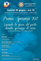 Il Premio Speranza 2017 dedicato alla donazione del sangue del cordone ombelicale