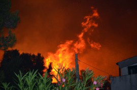 Incendi: Scario in ginocchio, immagini drammatiche