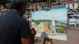 Sfida a colpi di pennello per catturare la bellezza di Scario (FOTO)