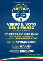 Fratelli d'Italia presenta a San Giovanni a Piro i candidati alle elezioni