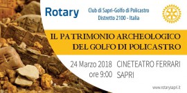 Il Rotary Sapri organizza un Convegno sul patrimonio archeologico del Golfo di Policastro 