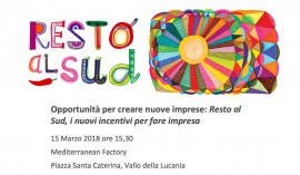 ''Resto al Sud, i nuovi incentivi per fare impresa'', se ne discute a Vallo della Lucania