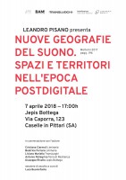 Nuove geografie del suono: a Caselle in Pittari, nella Jepis Bottega, la presentazione del libro di Leandro Pisano