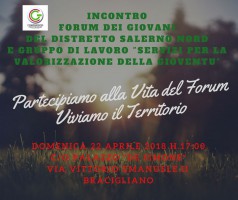 Il Coordinamento Provinciale dei Forum dei Giovani della Provincia di Salerno fa tappa a Bracigliano