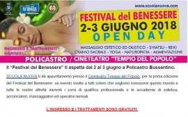 Scuola Nuova presenta il 2 e il 3 giugno la prima edizione del Festival del Benessere, presso il Cineteatro Tempio del Popolo a Policastro Bussentino