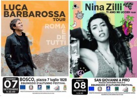 Equinozio continua: dopo De Gregori tocca a Luca Barbarossa a Bosco e Nina Zilli a San Giovanni a Piro (info per partecipare)