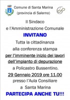 A Santa Marina la conferenza stampa per l'inizio dei lavori del depuratore