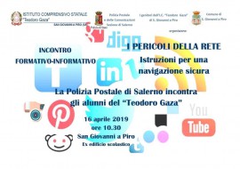 La Polizia Postale di Salerno incontra gli alunni del ''Teodoro Gaza''