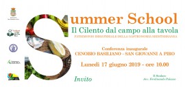 Il 17 giugno conferenza stampa di apertura della Summer School ''Il Cilento dal campo alla tavola, patrimonio della gastronomia mediterranea''