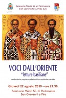 Voci dall'Oriente. Letture Basiliane presso il Santuario di Pietrasanta