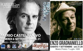 Equinozio d'Autunno, questa sera a Bosco musica e poesia con Mario Castelnuovo, domani Enzo Gragnaniello